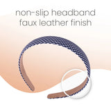 Girls Gingham Headband & Scrunchie School Hair Accessories - Headbands