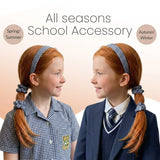 Girls Gingham Headband & Scrunchie School Hair Accessories - Headbands