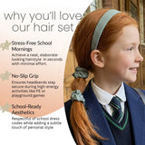 Girls Gingham Headband & Scrunchie School Hair Accessories - Headbands
