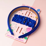 Girls Satin Hair Accessories Set – 2 Headbands & 2 Scrunchies for School Hair Accessory Set