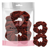 Red velvet scraps in Glitter Velvet Hair Scrunchie Set: 2 Luxurious Pieces for Girls