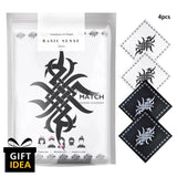 Black and white tribal tattoo design on Gothic Halloween bandana bag