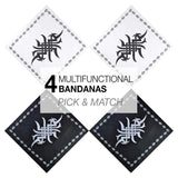 Gothic Halloween Tribal Tattoo Cotton Bandana - 4 different designs