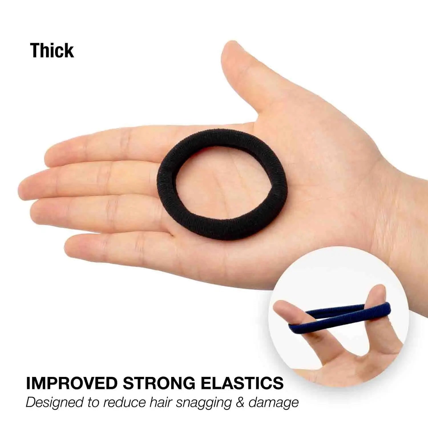 Hair Elastics Tie black rubber ring for basic sense style