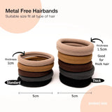 Metal hair bands for Hair Elastics Tie - measuring tool included