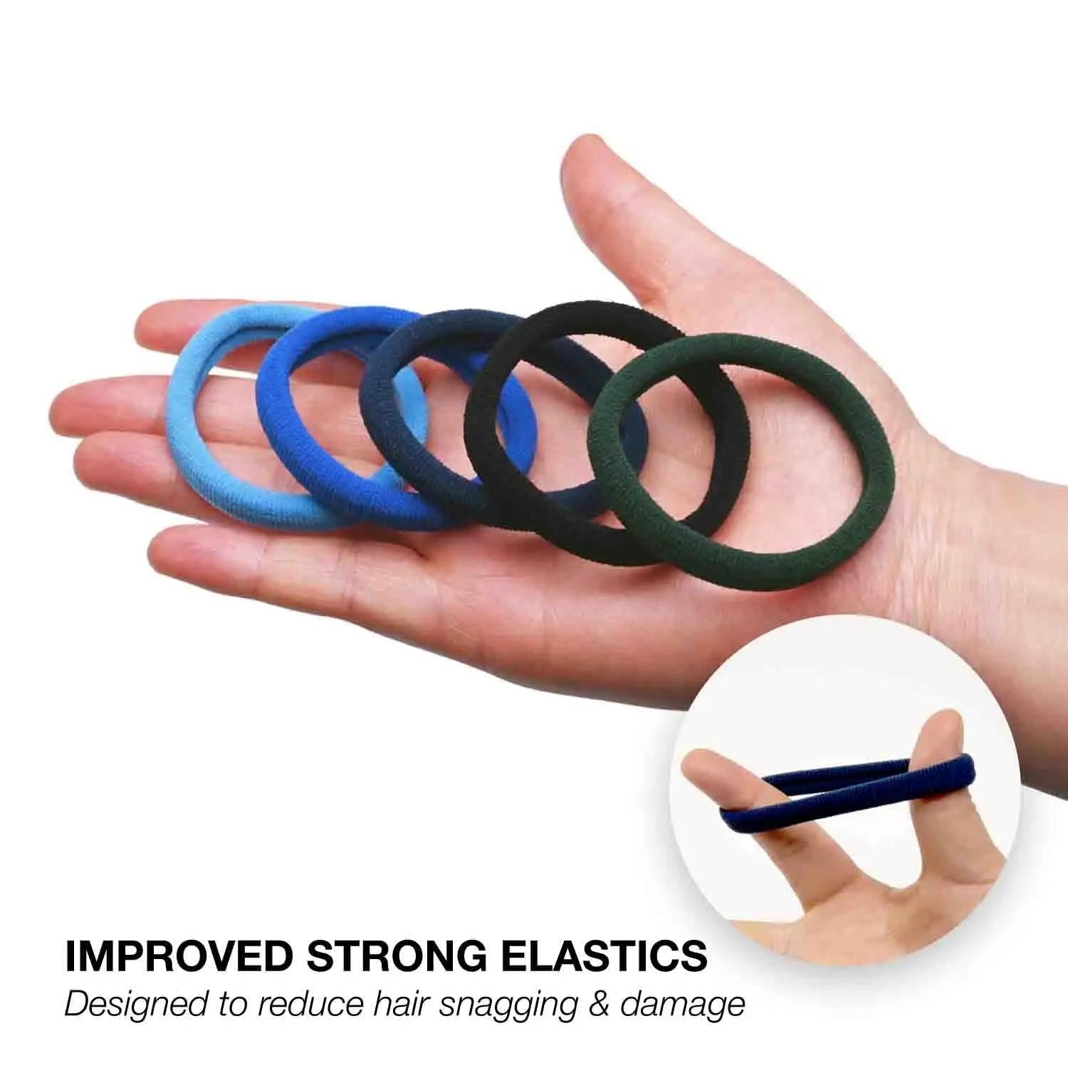 Hair Elastics Tie with Three Colorful Rubber Rings
