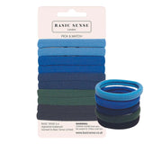 Hair Elastics Tie with Blue and Green Band hair ties package Close-Up