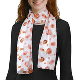 Halloween Pumpkin Silky Satin Striped Scarf - Scarves