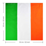 Irish flag bandana close up.
