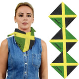 Woman wearing Jamaica Flag Multifunctional Bandana - 100% Cotton