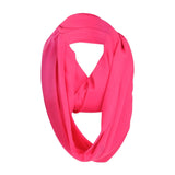 Jersey Cotton Infinity Snood in Pink on White Background