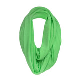 Jersey Cotton Infinity Snood in Green - Soft, Seamless & Stylish