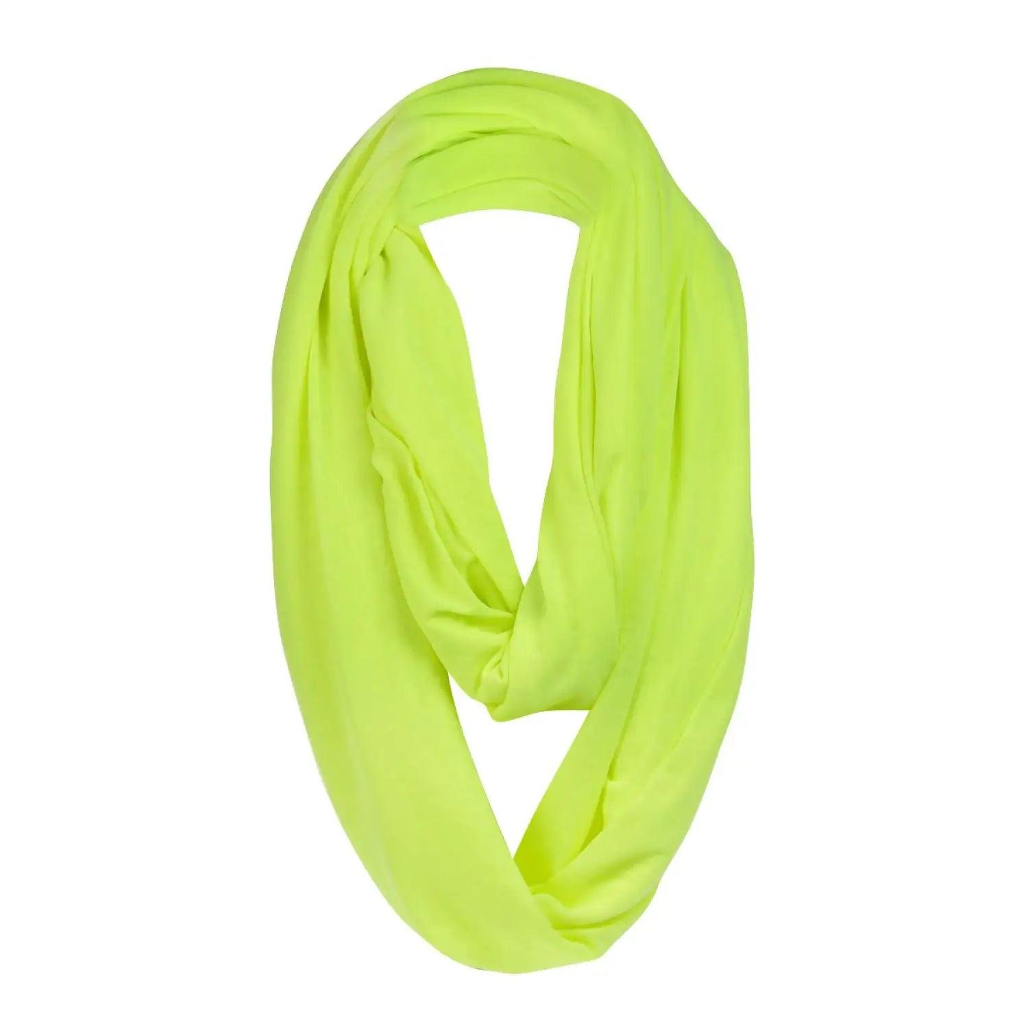 Lime green jersey cotton infinity snood with soft, seamless design