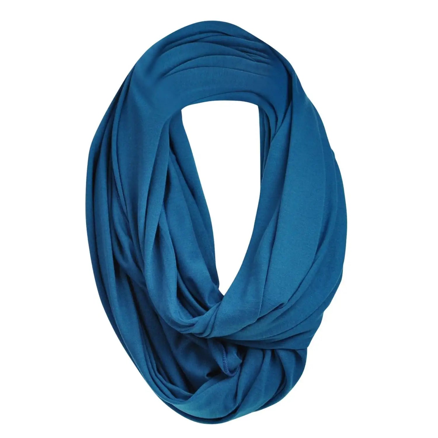 Blue jersey cotton infinity snood with soft and stylish design