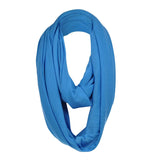 Jersey Cotton Infinity Snood: Soft, Seamless & Stylish Blue Scarf