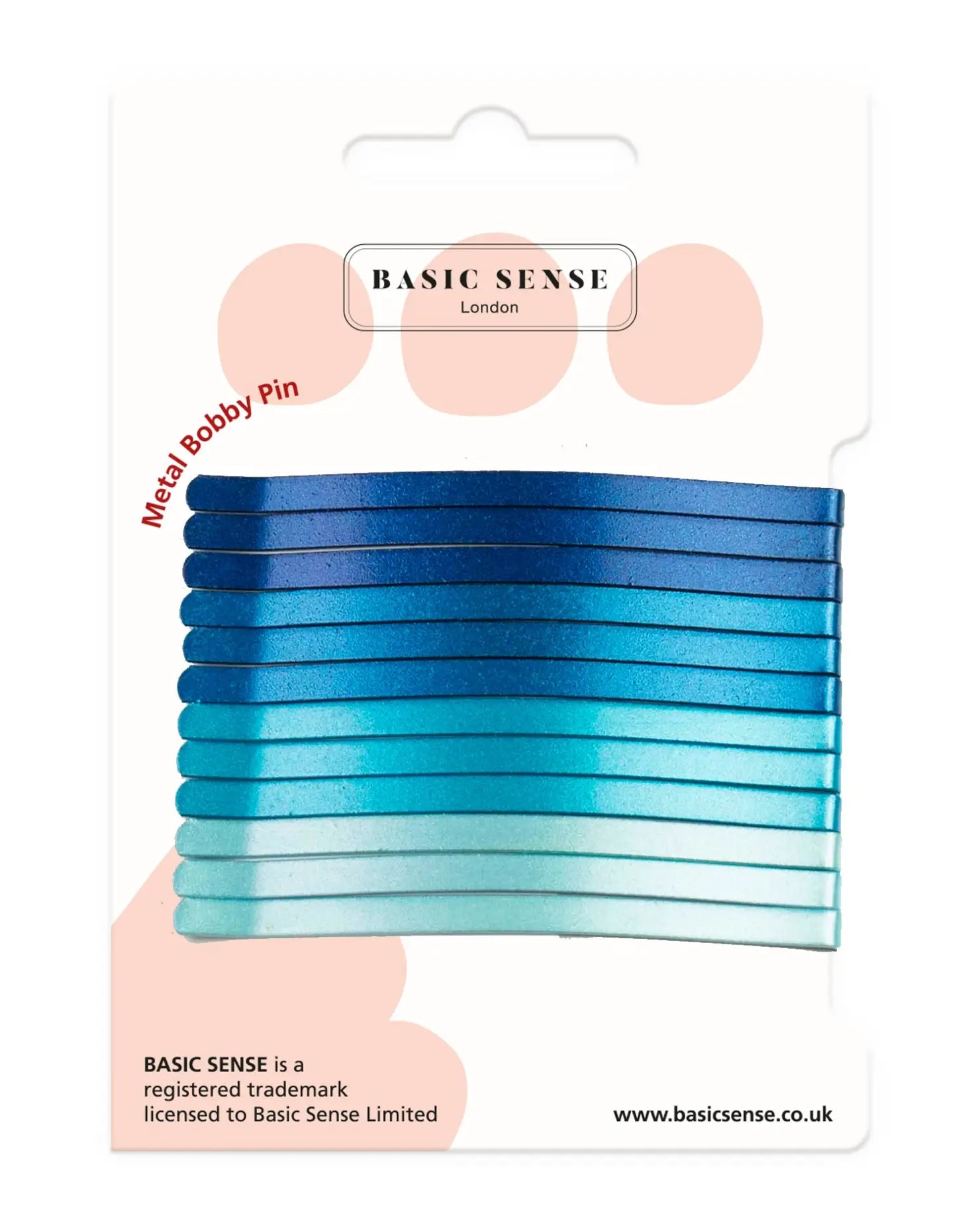 Blue and green hair ties in Jumbo Metal Bobby Pins product display.