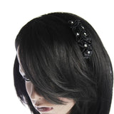 Kids Girls Soft Satin 3D Flower Headband for Black-Haired Woman