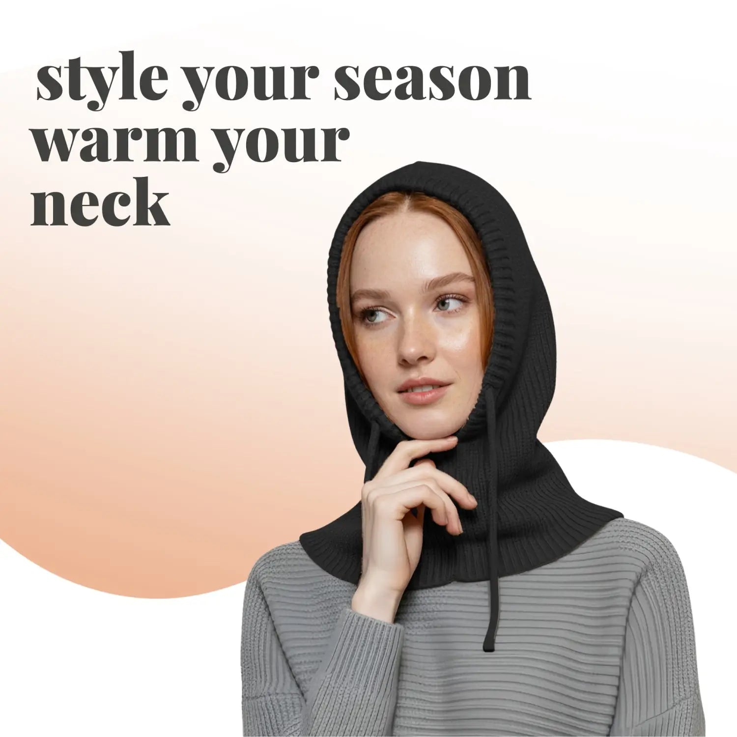 Knitted Hooded Scarf & Snood – Warm Versatile and Comfortable Winter Protection - Warm Scarves