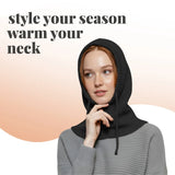 Knitted Hooded Scarf & Snood – Warm Versatile and Comfortable Winter Protection - Warm Scarves