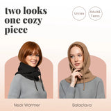 Knitted Hooded Scarf & Snood – Warm Versatile and Comfortable Winter Protection - Warm Scarves