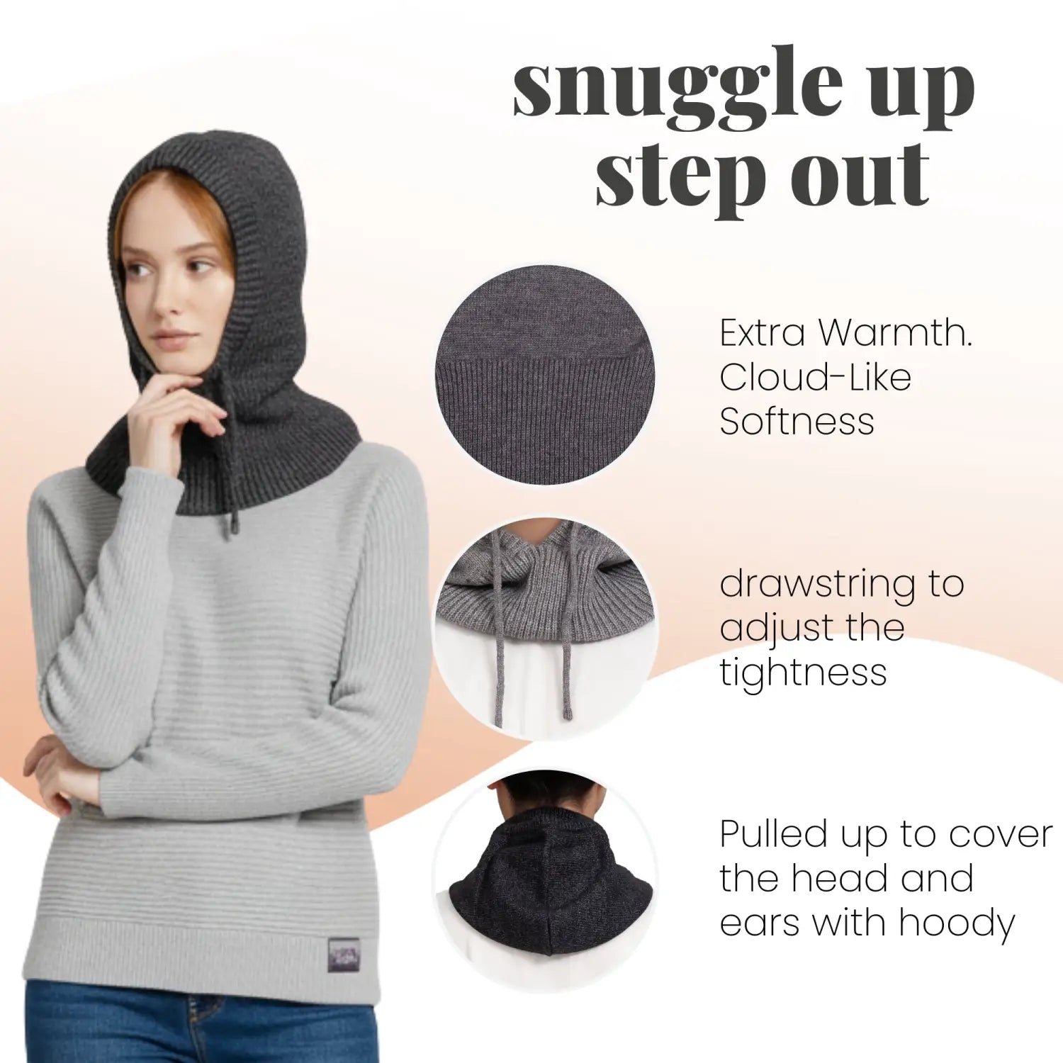 Knitted Hooded Scarf & Snood – Warm Versatile and Comfortable Winter Protection - Warm Scarves