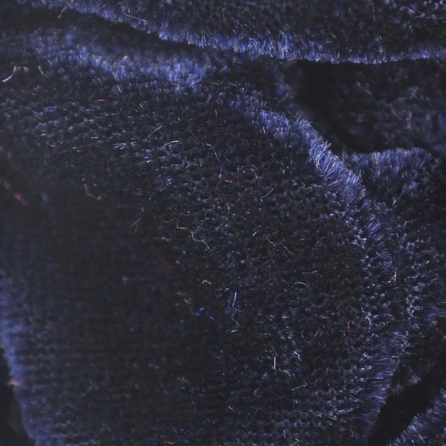Black rhinestone velvet hair scrunchies close up.