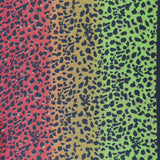 Colorful leopard print fabric on Leopard Print Tie-Dye Silk Blend Chiffon Scarf