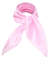 Luxurious Mulberry Silk Small Square Scarf in Pink Color