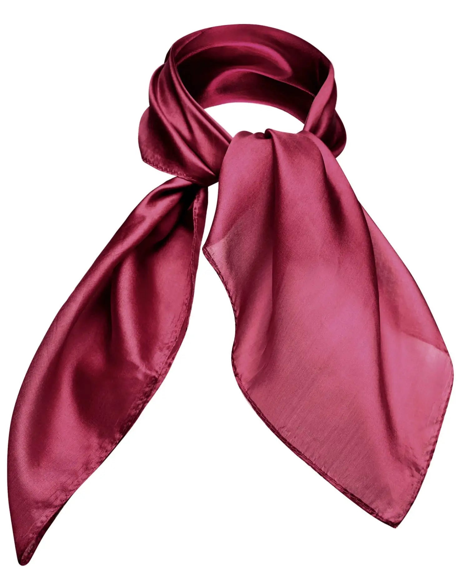 Pink Mulberry Silk Small Square Scarf on White Background