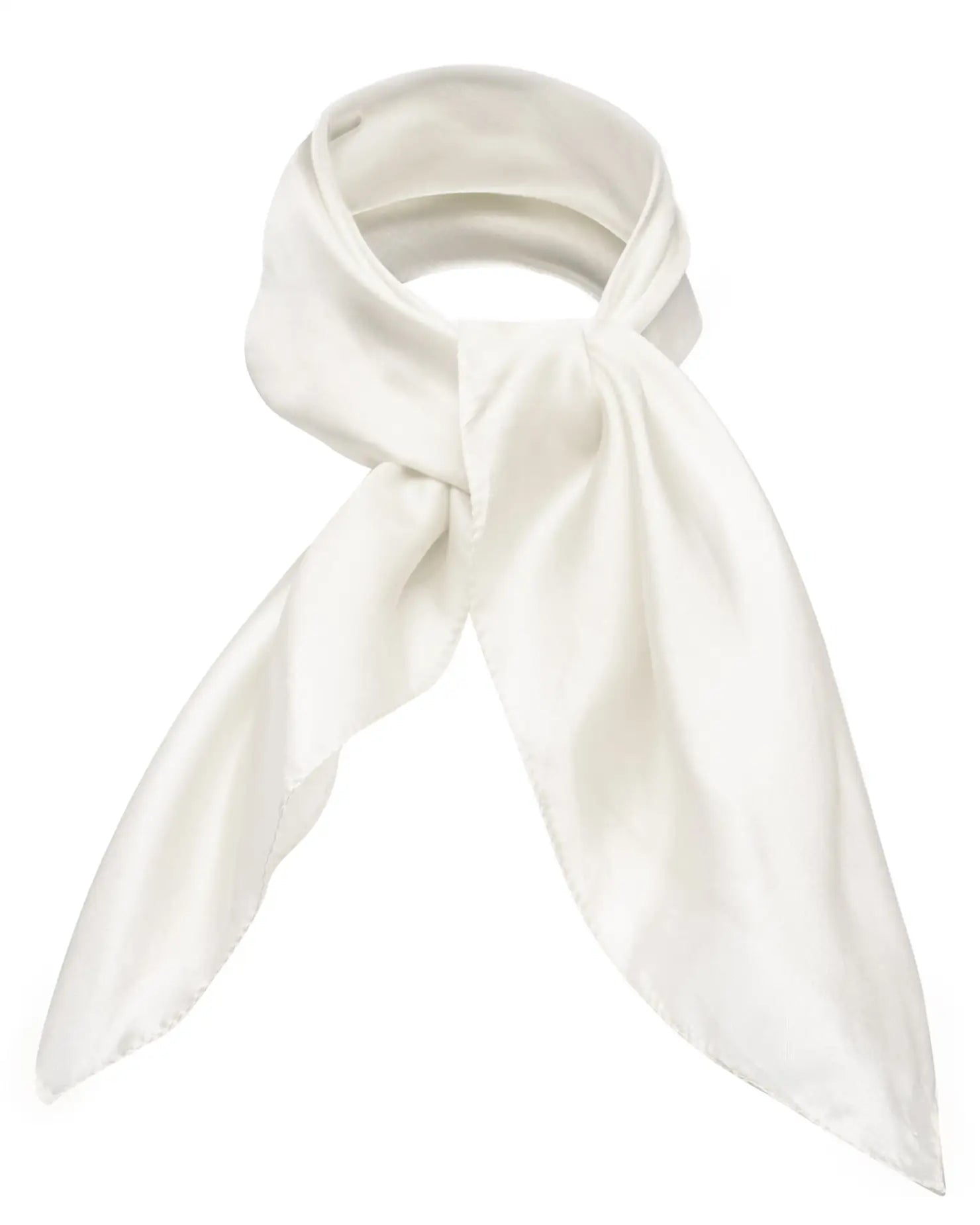 Luxurious 100% Mulberry Silk Small Square Scarf on White Background