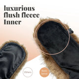 Luxurious Faux Fur Collar Scarf with Inner Fleece Lining - Soft Warm Wrap for Winter - Warm Scarves