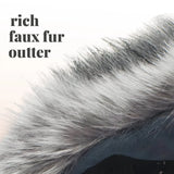 Luxurious Faux Fur Collar Scarf with Inner Fleece Lining - Soft Warm Wrap for Winter - Warm Scarves