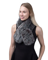 Luxurious faux fur stole for winter elegance.
