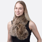 Luxurious faux fur stole for winter warmth.