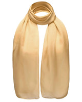 Beige chiffon scarf on white background from Luxurious Lightweight Chiffon Scarf: Classic Plain Design.