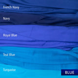 French Navy Royal Blue Luxurious Lightweight Chiffon Scarf: Classic Plain Design.