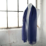 Luxurious Lightweight Chiffon Scarf: Classic Plain Design hanging on a white mannequin