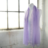 Luxurious Lightweight Chiffon Scarf: Classic Plain Design on mannequin in front of window