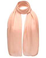 Luxurious Lightweight Chiffon Scarf: Classic Plain Design in Pink