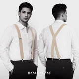 Men 35mm Wide Triangle Suspenders for Trouser