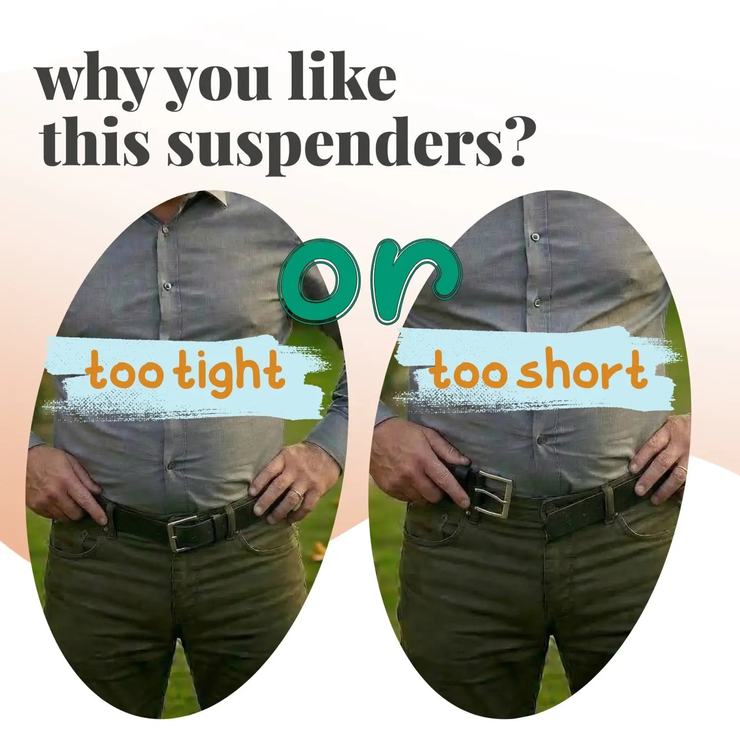 Men 35mm Wide Triangle Suspenders for Trouser - Braces