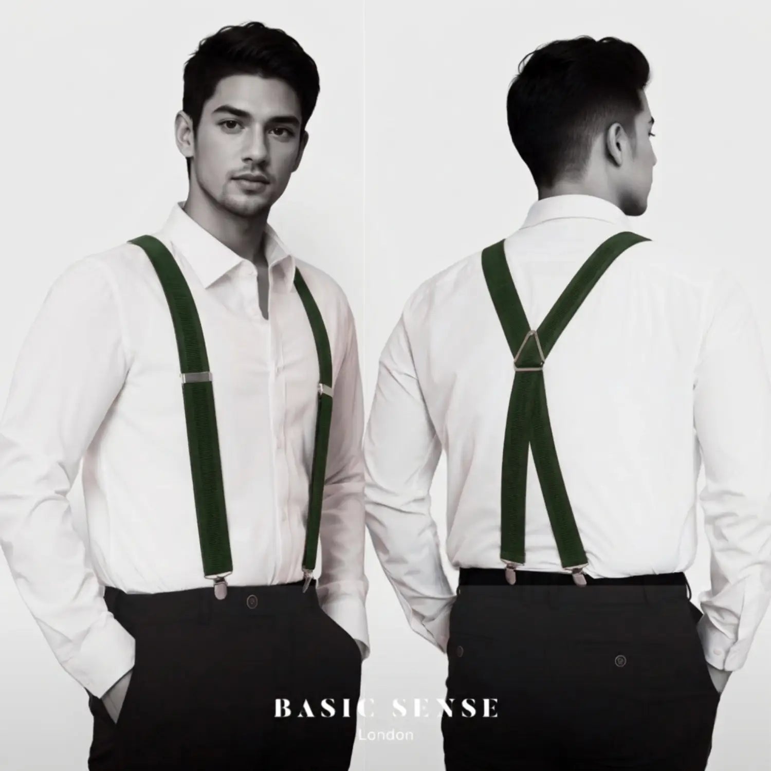 Men 35mm Wide Triangle Suspenders for Trouser - Braces