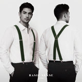 Men 35mm Wide Triangle Suspenders for Trouser - Braces