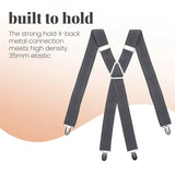 Men 35mm Wide Triangle Suspenders for Trouser - Braces