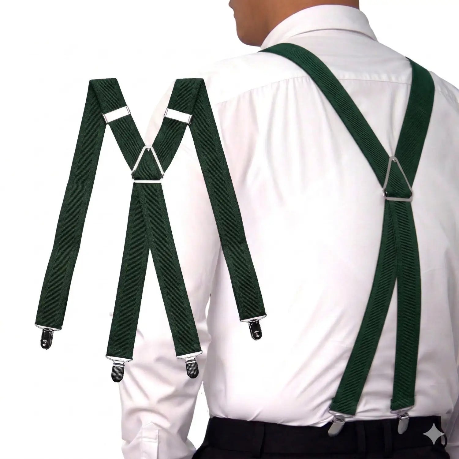 Men 35mm Wide Triangle Suspenders for Trouser - Braces