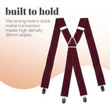 Men 35mm Wide Triangle Suspenders for Trouser - Braces