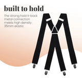 Men 35mm Wide Triangle Suspenders for Trouser - Braces