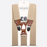 Men’s 35mm Y-Shape Wide Leather Braces with Shoe