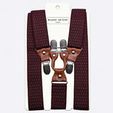 35mm Y-Shape Wide Leather Braces for Men with Stylish Patterns