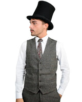 Stylish man in classic tall top hat for special occasions